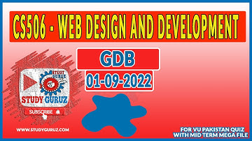 CS506 - Web Design and Development GDB 1 CORRECT IDEA SOLUTION WITH CONCEPT BY STUDY GURUZ  1-9-2022
