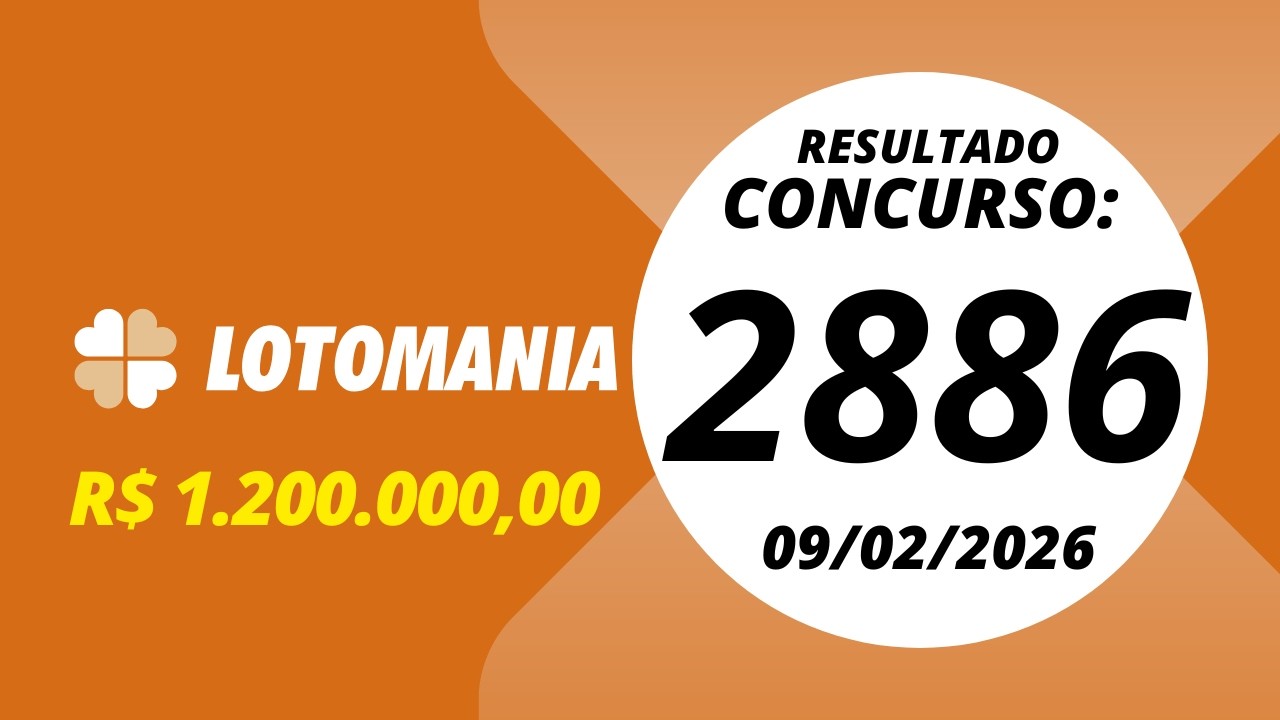 Lotomania Resultado do Concurso 2886 09/02/2026 - YouTube