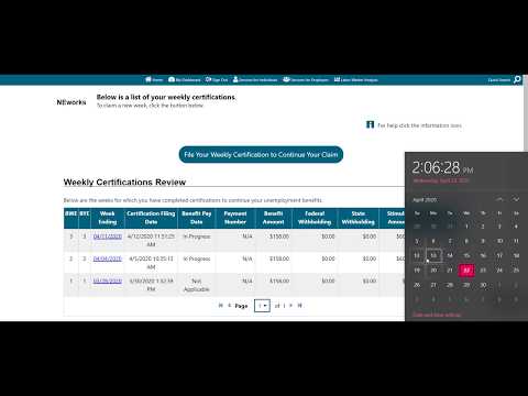 How to file a weekly claim on NEworks