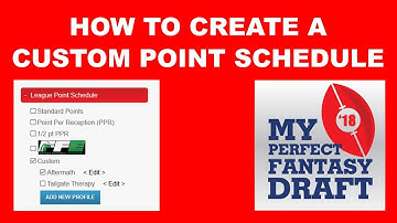 How to create a custom points schedule in My Perfect Fantasy Draft