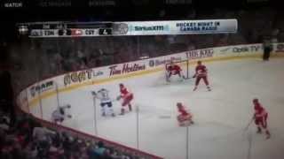Justin Schultz had it pop over his what