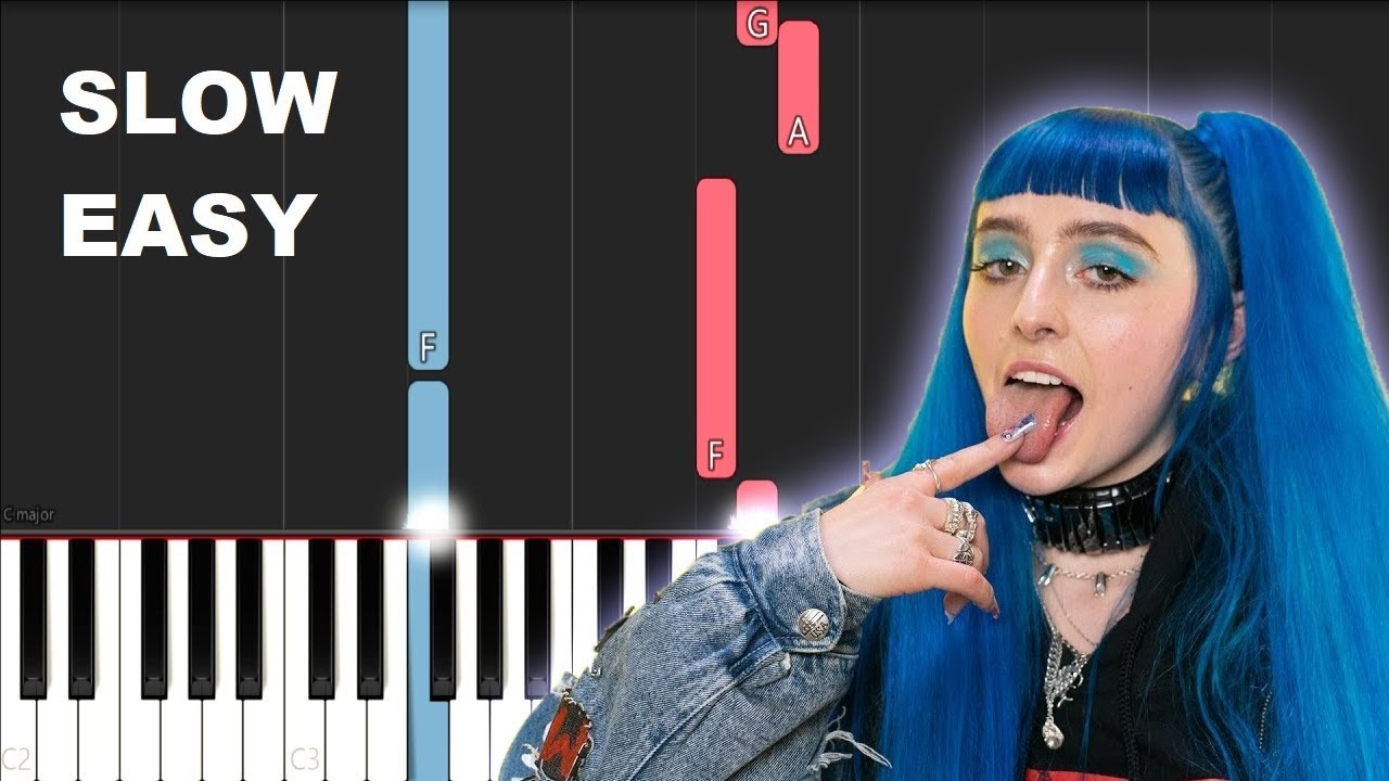 Ashnikko STUPID (SLOW EASY PIANO TUTORIAL) YouTube