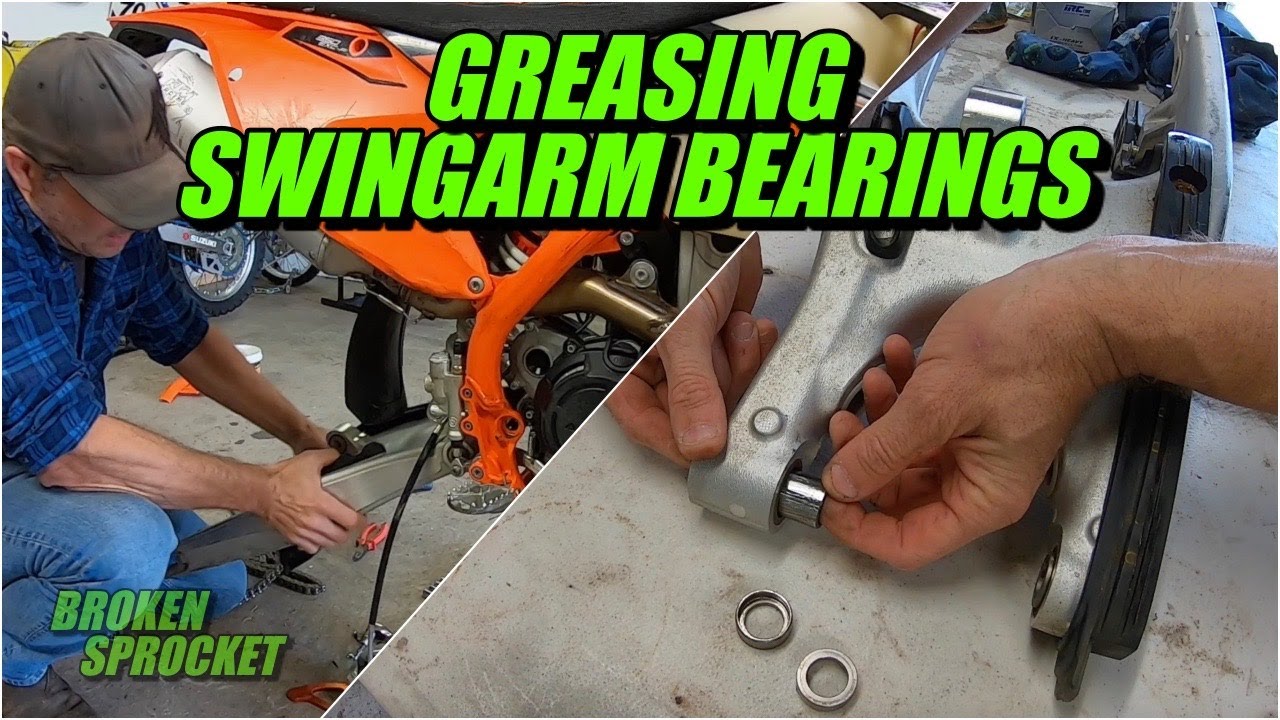 How to service a motorcycle swingarm KTM 350