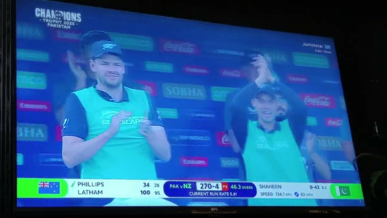 Tom Latham Century in Champions Trophy 2025