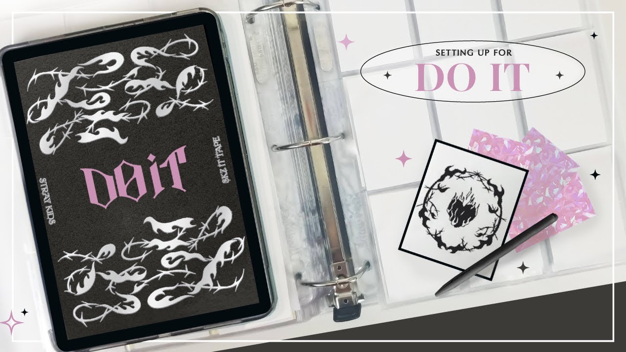 setting up my binder for DO IT + storing my KARMA photocard collection ✧ Stray Kids 🩷🖤