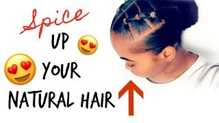 How To: Spice Up Your Natural Hair! | TRENDY Rubber Band Protective Hairstyle! | Kinzey Rae