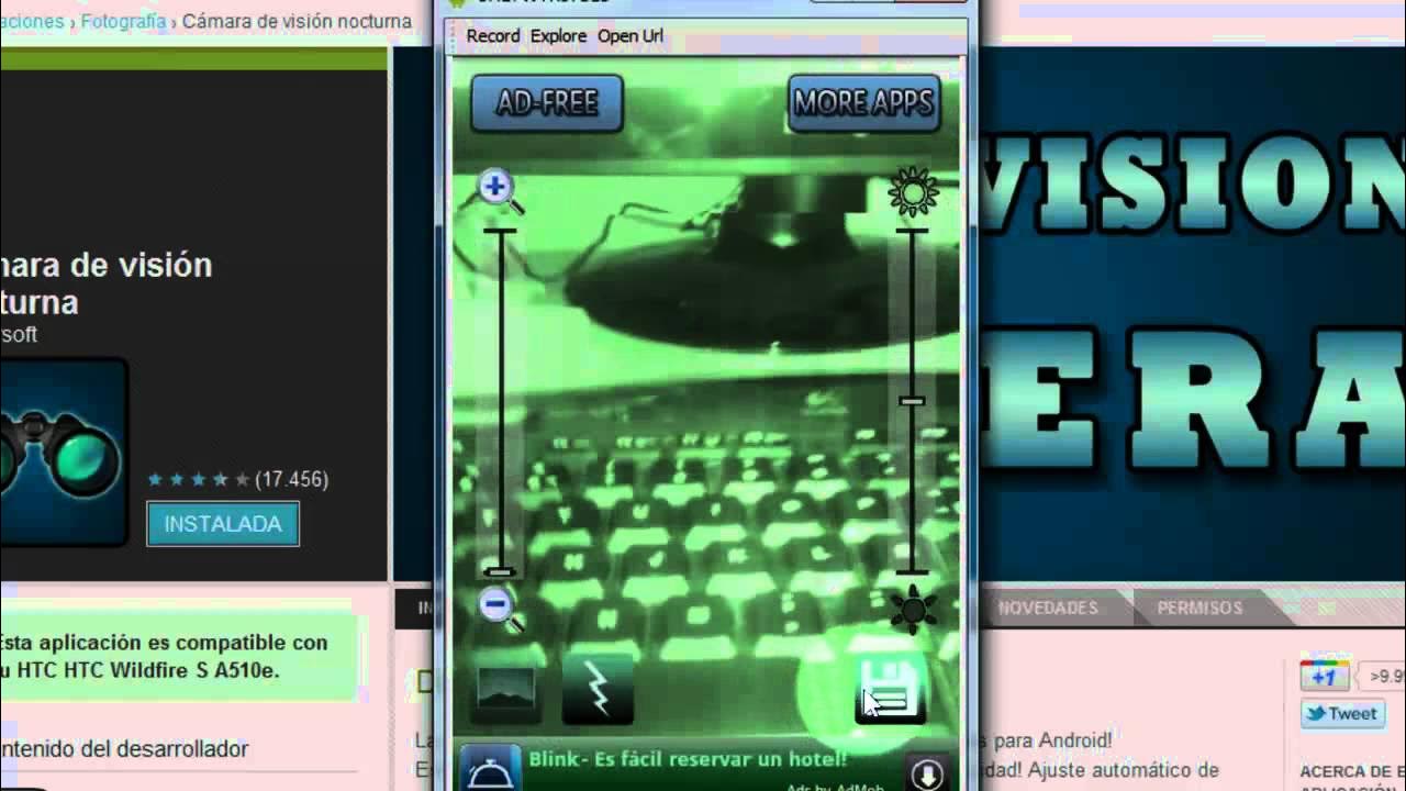 vision tu android en una camara de vision nocturna - YouTube
