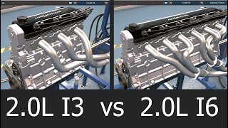 3-Cylinder vs 6-Cylinder (Same Displacement). Automation Game screenshot 5