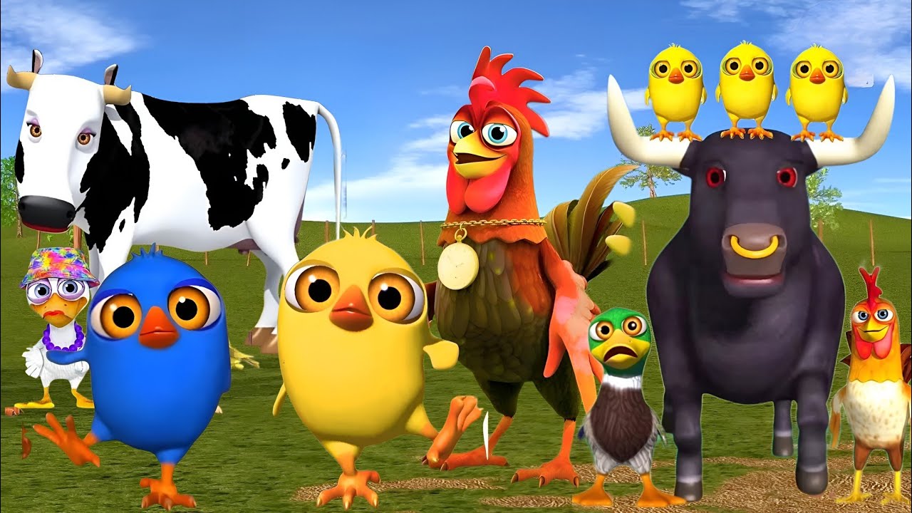 El Pollito pío 3d - el Toro y el Tractor de la Granja Part#027 -el Pollito y el Tractor de la Granja