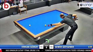 Download Lagu SEMİH SAYGINER vs ERKAN GÖKAY | 3 BANT BİLARDO 2.ETAP 2022 FİNAL GRUBU 1/16 | 3 cushion billiards MP3