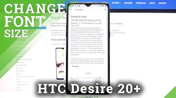 How to Change Font Size on HTC Desire 20+ - Resize Text