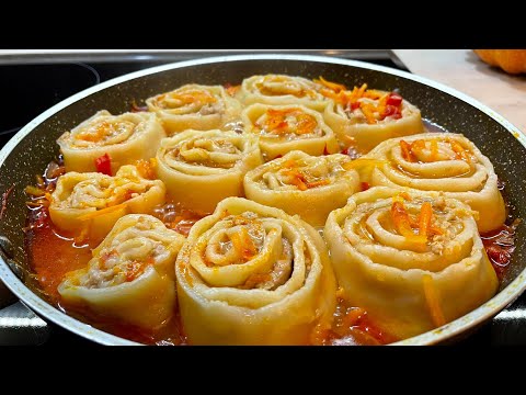 От такого ВКУСНОГО РУЛЕТА НЕВОЗМОЖНО ОТОРВАТЬСЯ!!! Ленивые манты