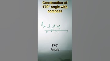 how to draw 170° angle with compass#170° angle construction#shorts#easy#method#viraltrick