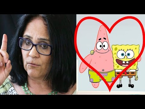 Damares diz que Bob Esponja é gay e namora o amigo Patrick