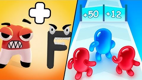 Join Blob Clash 3D | Merge Alphabet Letter Run / All Level Gameplay: Android,iOS