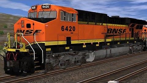 BNSF 6420 ES44AC leads a manifest mixed freight trains (Trainz Driver 2)