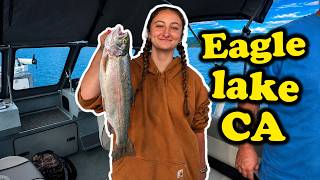 Trolling Eagle Lake, California for Big Rainbow Trout