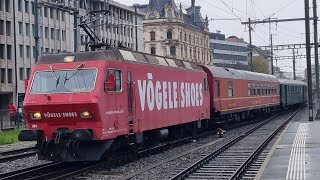 DSF Re 456 mit Mitropa und ÖBB Wagen in St. Gallen