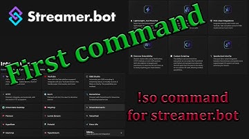 Streamerbot shoutout command connect twitch and setup first command