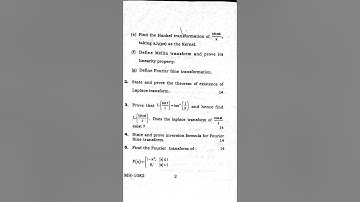 VBU Msc Mathematics pyq sem 4 Paper - 15 integral transform