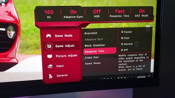 LG 38GN950 OSD on screen display options / settings