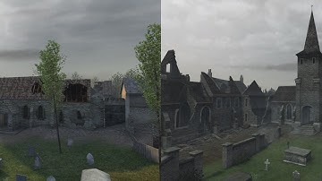 Call Of Duty Multiplayer Map Comparisons|Dawnville|Cod1 Vs Cod2