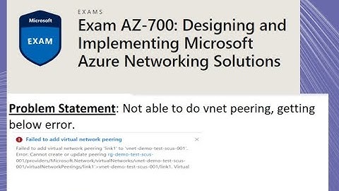 VNET Peering Problem