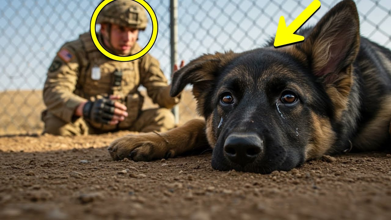 Egy síró kutya összeesik a határkerítésnél – amit egy katona ezután tett, mindenkit meghatott