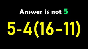Only 1% Get This Right! 🤯 Solve: 5-4(16-11) | Not as Easy as It Looks!