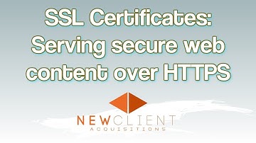 WebConcepts - SSL Certificates: Serving secure web content over HTTPS - WebConcepts