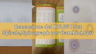 Recensione del KEUGT Set Spirale,Spirograph per Bambini,Spirografo Deluxe,Kit Righello Disegno Ingra