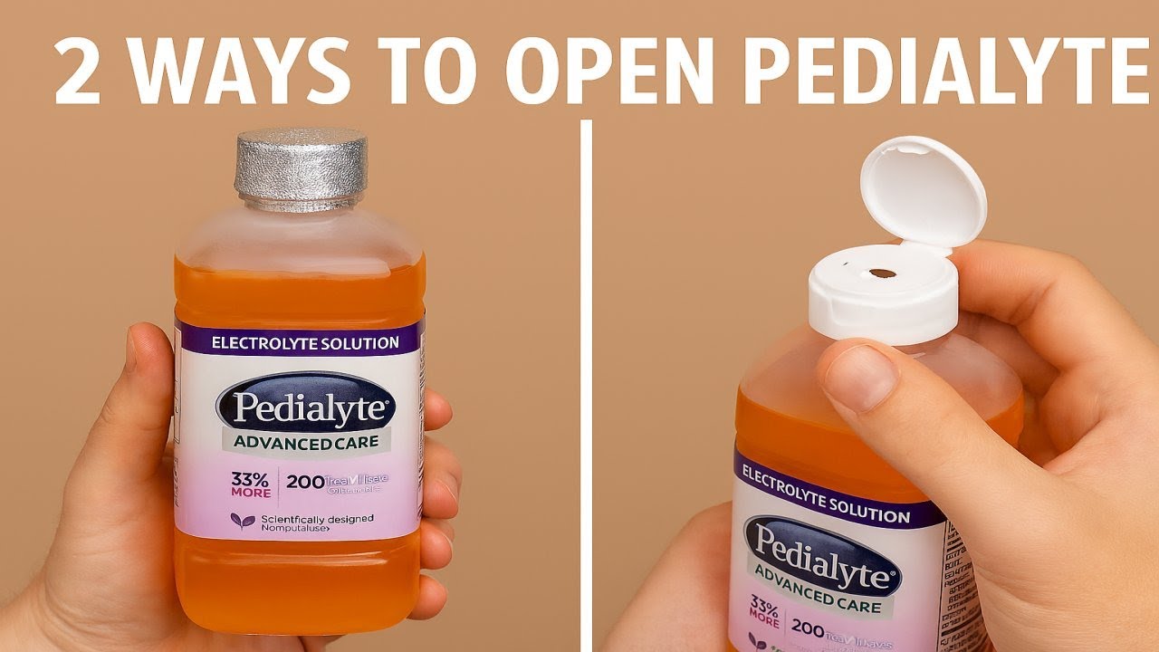 How to Open Pedialyte Advanced Care - 2 Easy Methods Explained - YouTube