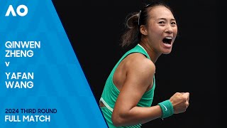 Qinwen Zheng v Yafan Wang Full Match | Australian Open 2024 Third Round