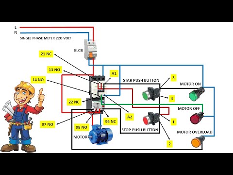 Video: Enfaset motor: ledningsdiagram