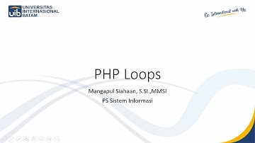 Pertemuan 5: PHP Loops