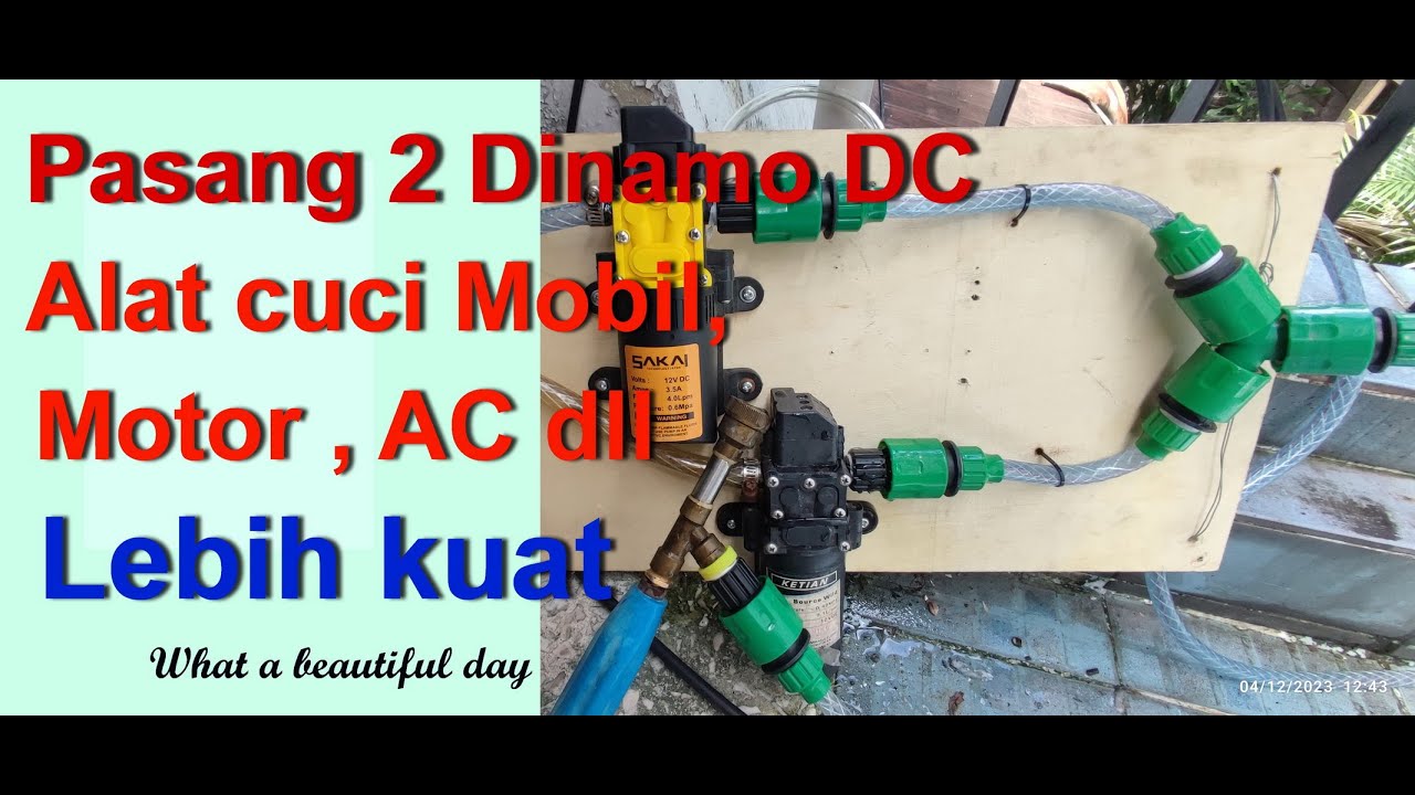 Pompa Air DC 2 buah, Test daya