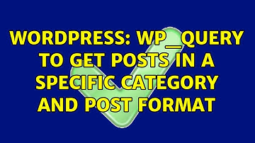 Wordpress: WP_Query to get posts in a specific category and post format (2 Solutions!!)