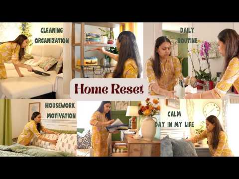 Full House Reset I Homemaking Motivation I Realistic Cleaning & Organizing - Calm day at home