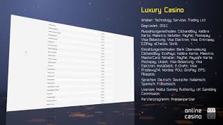 Promotionen und Boni im Casino LuxuryCasino: eine Rezension von OnlineCasinoBOX.de