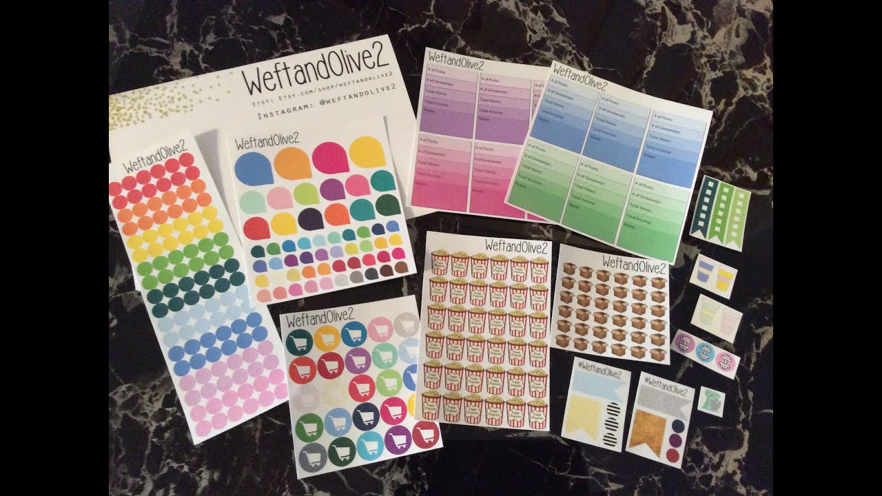 Fun Little Erin Condren Planner Sticker Review for New Etsy Shop