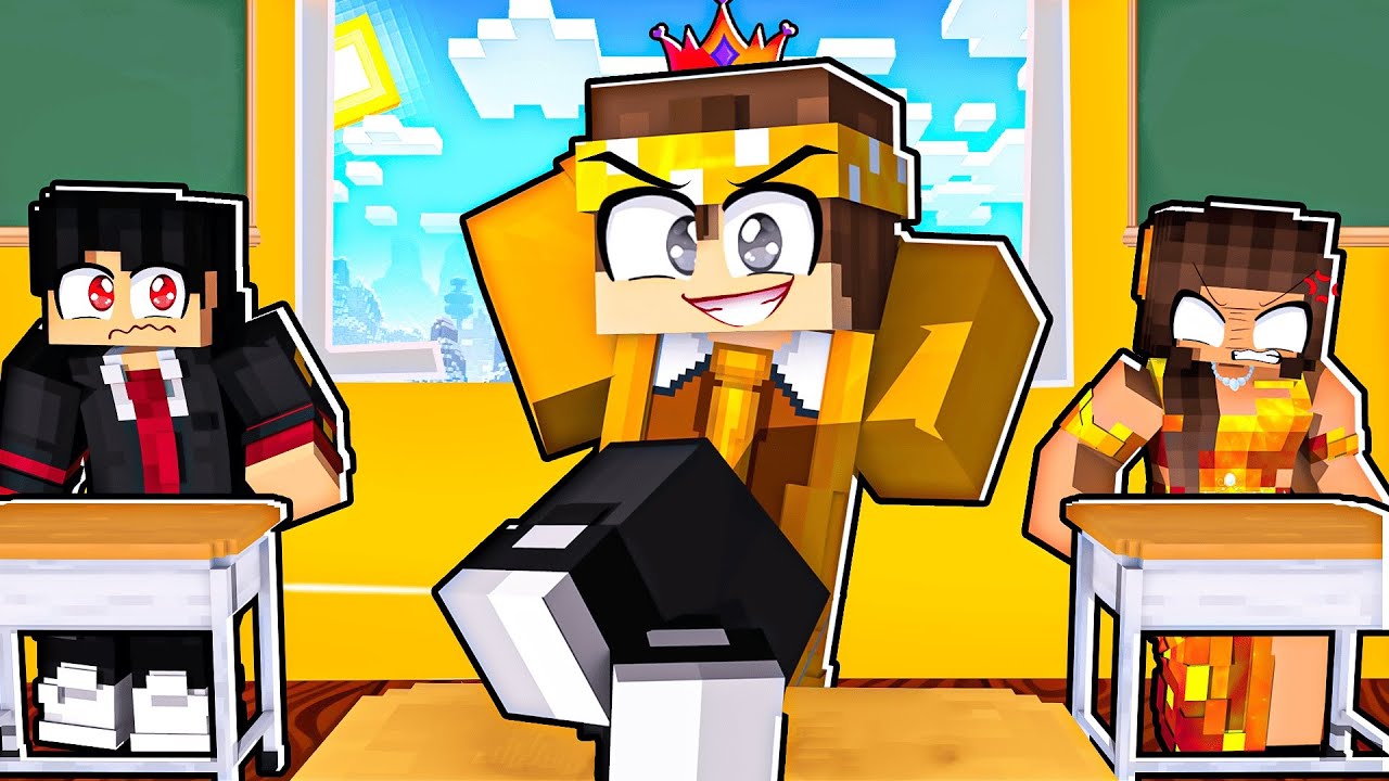 SOU O REI da ESCOLA DE RICOS do Minecraft