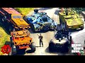 GTA 5 -  Stealing The Armored WAR VEHICALS with Franklin! | (GTA V Real Life Cars #101)