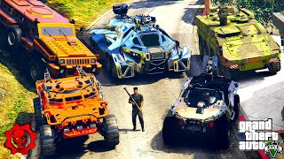 GTA 5 -  Stealing The Armored WAR VEHICALS with Franklin! | (GTA V Real Life Cars #101)