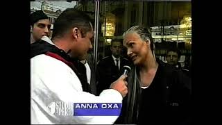 ANNA OXA  -   SERVIZIO SANREMO -  STUDIO APERTO - 27-02 -1999
