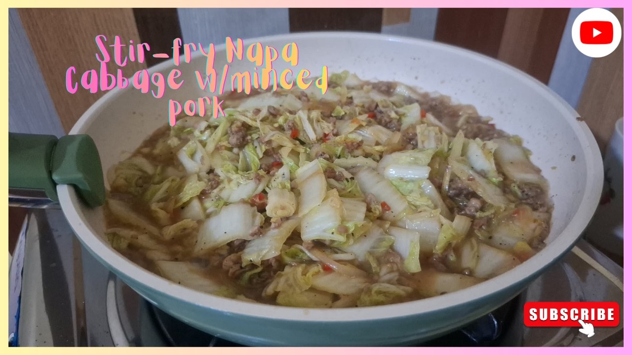 Жареная пекинская капуста с фаршем из свинины #asmr #food