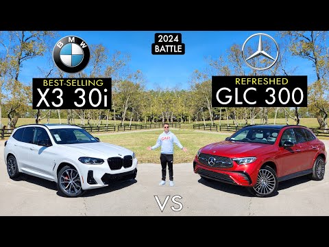 GERMAN RIVALS! -- 2024 BMW X3 vs. 2024 Mercedes GLC 300: Comparison