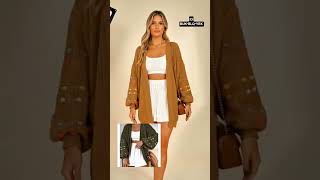 Casaco feminino tricô linho - Quer ter acesso as PROMOS todo dia?Comenta QUERO para receber o link