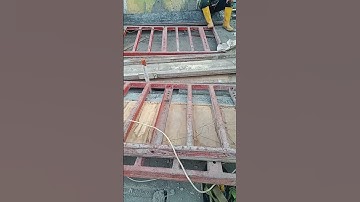 Preparing Concrete Columns for Installation — Cleaning & Finishing Process 🏗️ #shorts