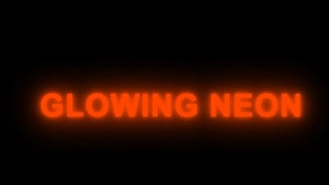 Glowing Text Animation with HTML & CSS | Neon Light Effect Tutorial