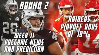 Chiefs vs Raiders (Week 11 Pregame and News)